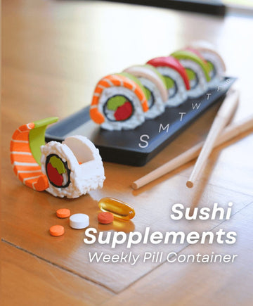 7-Day Travel Medicine Sushi Pill Organizer