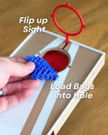 Desktop Cornhole Game with Catapult and Articulating Bean Bags – Perfect Office and Home Fun!