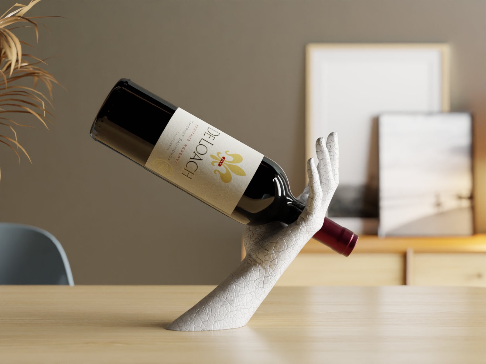 Cracked Hand Wine Holder